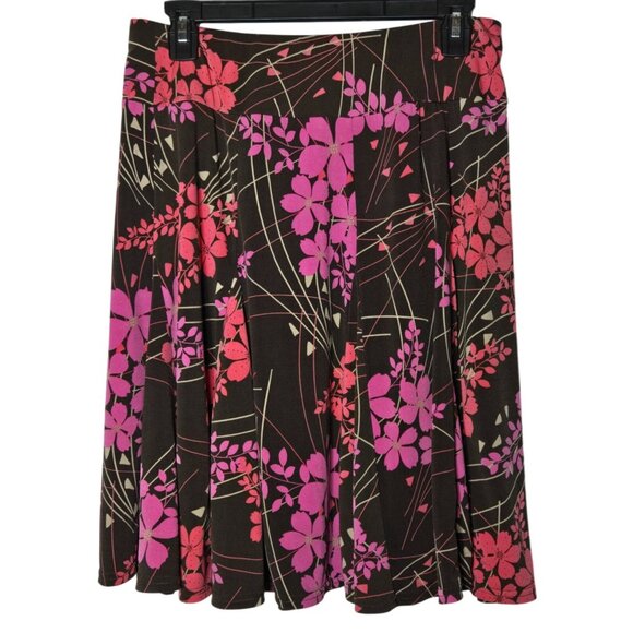Apt. 9 Womens Pleated Floral Pull On Skirt Size Petite Medium Y2K Boho Fairy - Picture 1 of 7